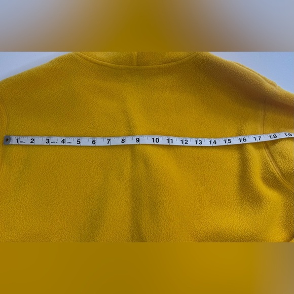 VTG Liz Wear Zip Up Hooded Fleece Cinch Waist Mustard Jacket Womens Med Petite - Picture 8 of 9